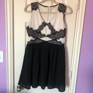 REWIND Black and White Dress